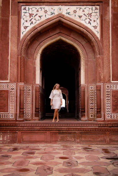 Girl in India Sightseeing