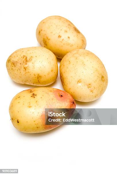 White Potatoes On A Studio Background Stock Photo - Download Image Now - Clean, Color Image, Cut Out