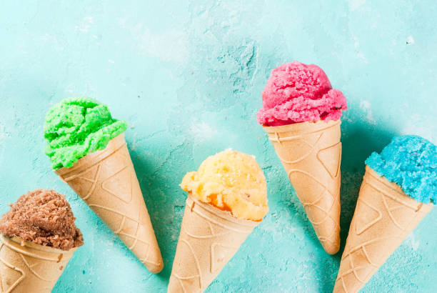 istock Set of various bright ice-cream 909053196