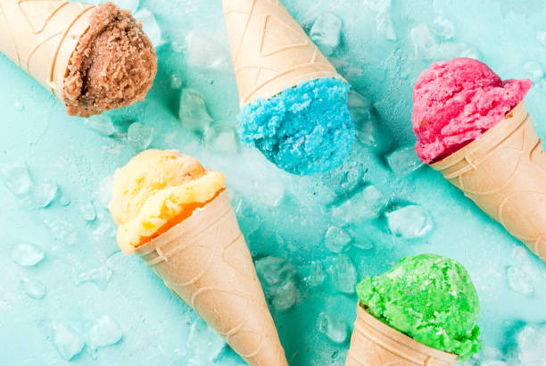 istock Set of various bright ice-cream 909053302