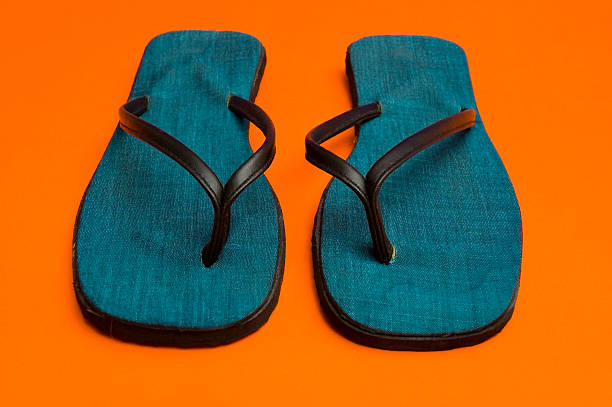 turquoise sandals stock photo