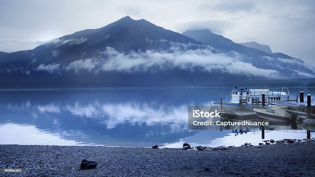 Mcdonald Lake Blues  Los Glaciares National Park Stock Photo