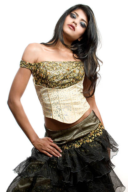 istock Pretty lady in a fancy dress 90906349