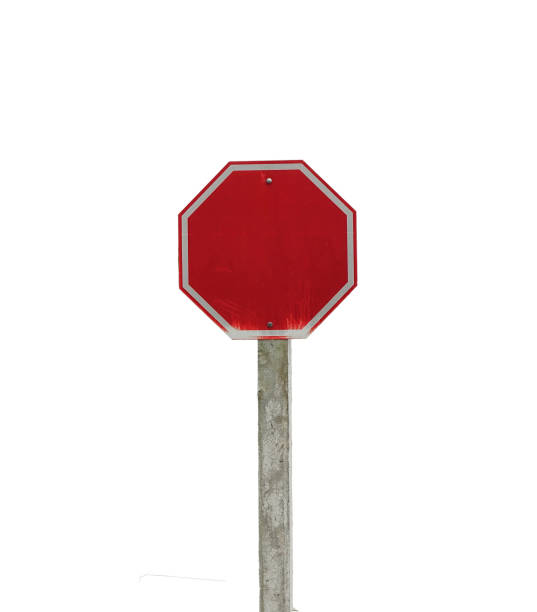 istock Stop traffic road sign blank. 909063866