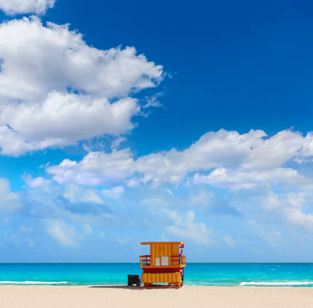 istock Miami beach baywatch tower South beach Florida 909070282