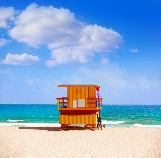istock Miami beach baywatch tower South beach Florida 909070406