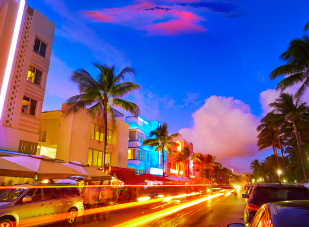 istock Miami South Beach sunset Ocean Drive Florida 909081826
