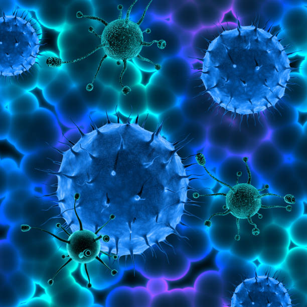 istock 3D medical background with abstract virus cells 909083996