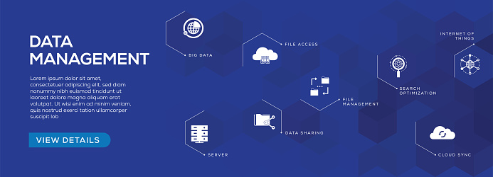 Data Management Banner Design Stock Illustration - Download Image Now ...