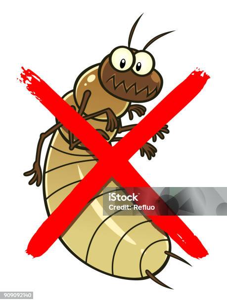 No Termites Cartoon Sign Stock Illustration - Download Image Now - Termite,  Animal Wildlife, Cartoon - iStock