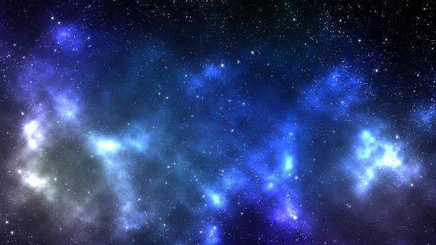 istock Night sky background with a nebula full of stars 909096506