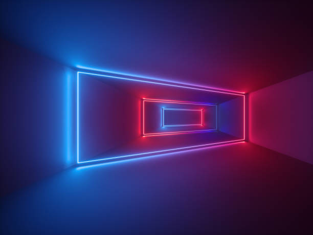 istock 3d rendering, glowing lines, neon lights, abstract psychedelic background, ultraviolet, product showcase template, vibrant colors, lasershow 909100920