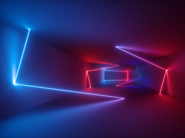 istock 3d rendering, glowing lines, neon lights, abstract psychedelic background, ultraviolet, vibrant colors 909101112