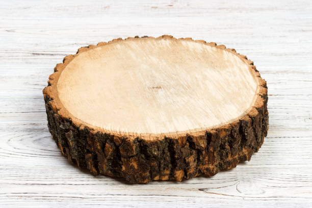 istock sawed wood on a wooden background. Top view, Free space, space for text 909102514