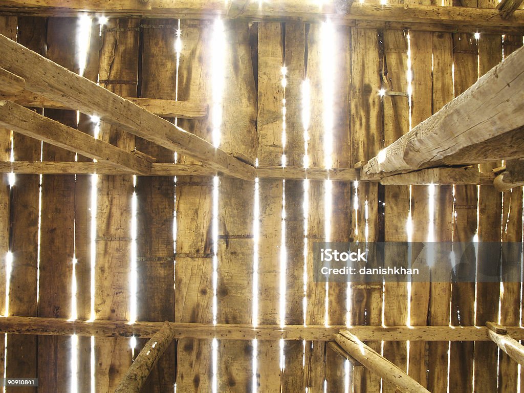 Light coming through wood panels  Architecture Stock Photo