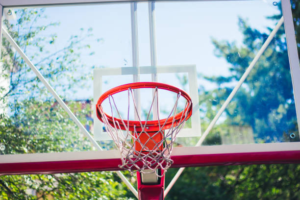 istock Basketball hoop outdoor. 909109336