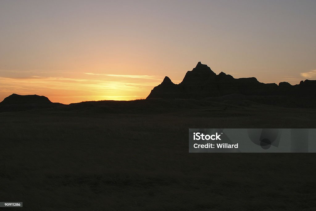 Badlands tramonto - Foto stock royalty-free di Ambientazione esterna