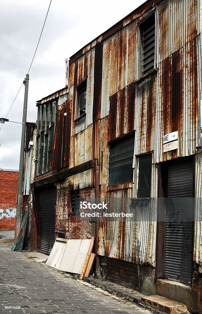 Verrostete warehouse Fassade - Lizenzfrei Alt Stock-Foto