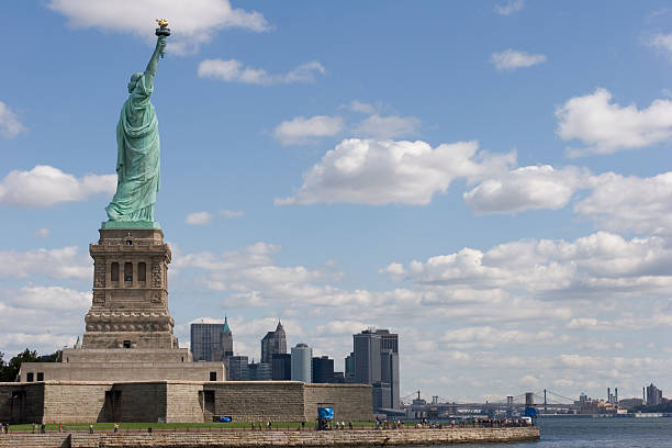 istock Statue of Liberty and Lower Manhattan 90911784