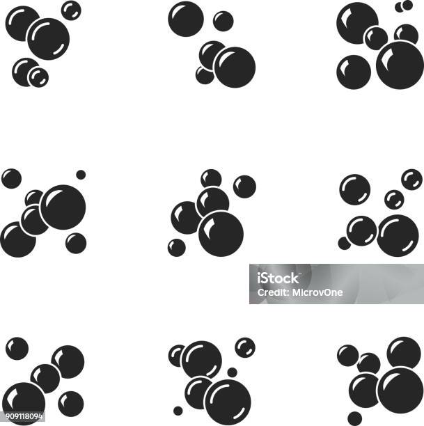 分離したシャボン玉黒ベクトル アイコン - 泡のベクターアート素材や画像を多数ご用意 - 泡, アイコン, せっけんの泡