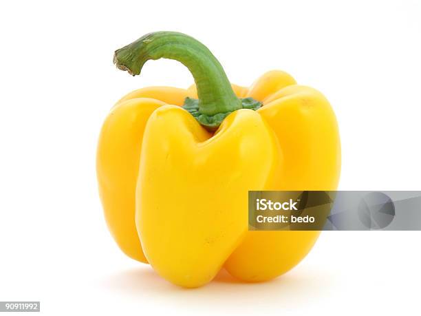 Pimenta Amarelo - Fotografias de stock e mais imagens de Amarelo - Amarelo, Branco, Comida