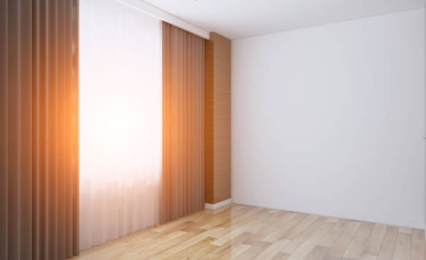 istock Modern Empty  office Cabinet. Meeting room. 3D rendering. Sunset 909122922