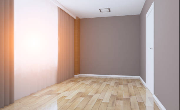 istock Modern Empty  office Cabinet. Meeting room. 3D rendering. Sunset 909123008