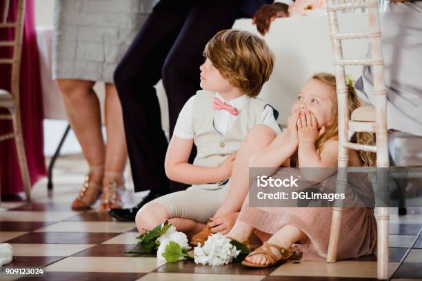 Children Watching At A Wedding Stock Photo - Download Image Now - Wedding, Child, Boys