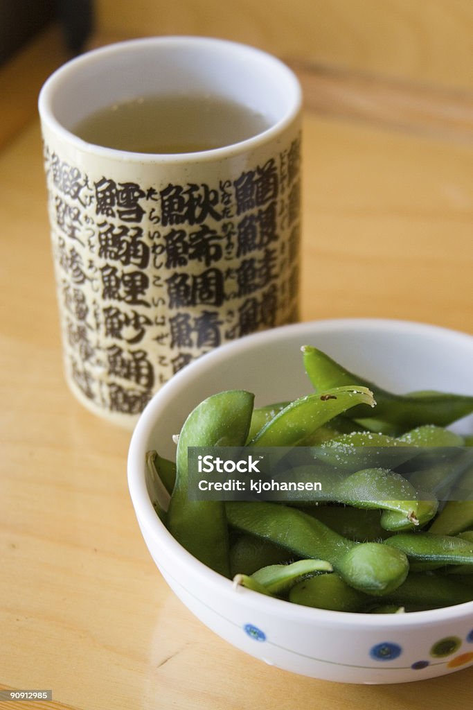 Tè verde e Edamame - Foto stock royalty-free di Alimentazione sana