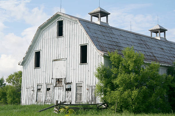 White Barn stock photo