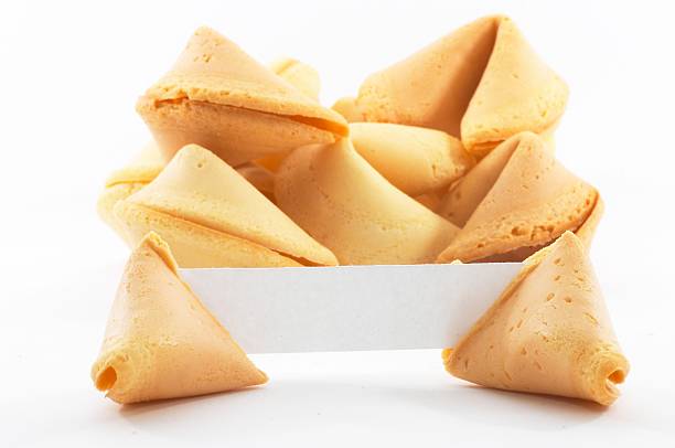 istock Chinese fortune cookies with white blank paper 90913147