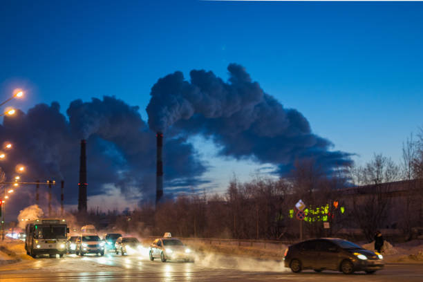 istock a factory emits smoke 909133932