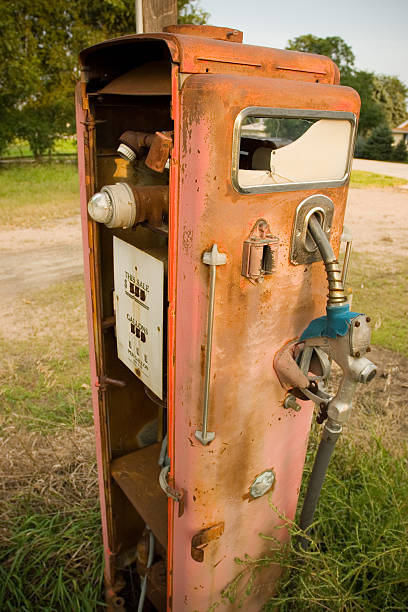 Old gasoline pump stock photo