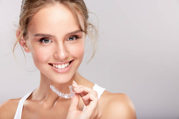 istock Cute girl with white teeth 909135146