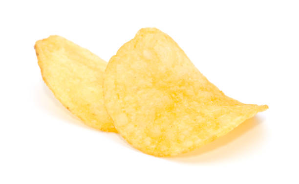 istock Chips potato isolated on white background 909139690