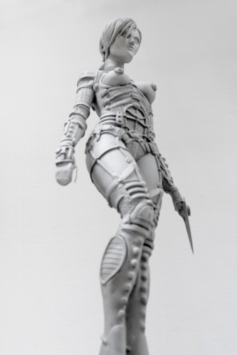 humanoid cyborg, robot flying on a skateboard between meteorites, background for music, 3D rendering