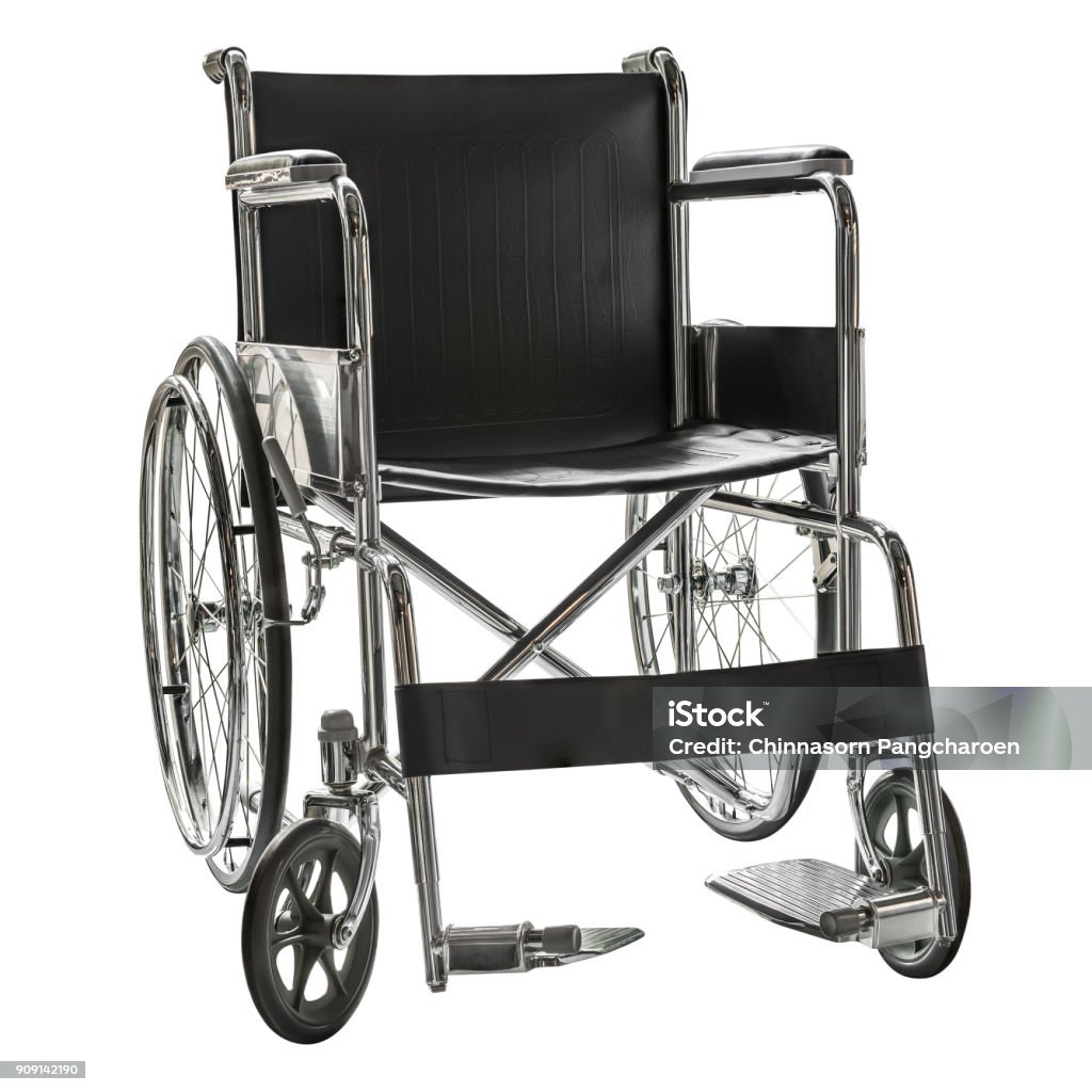 Wheelchair isolated Wheelchair for patient in hospital or handicapped isolated on white background with clipping path Wheelchair Stock Photo