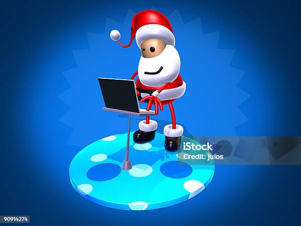 Santa Claus Surf Foto de stock y más banco de imágenes de Alegre - Alegre, Alegría, Apuntar