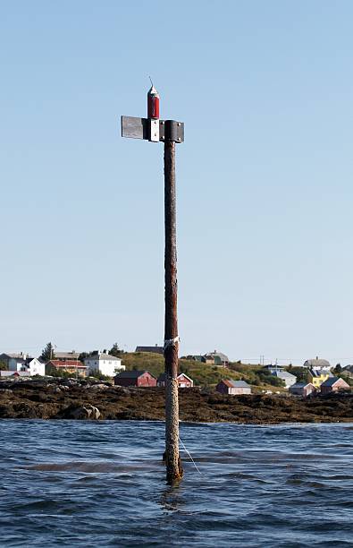 coastal navigating sign stock photo