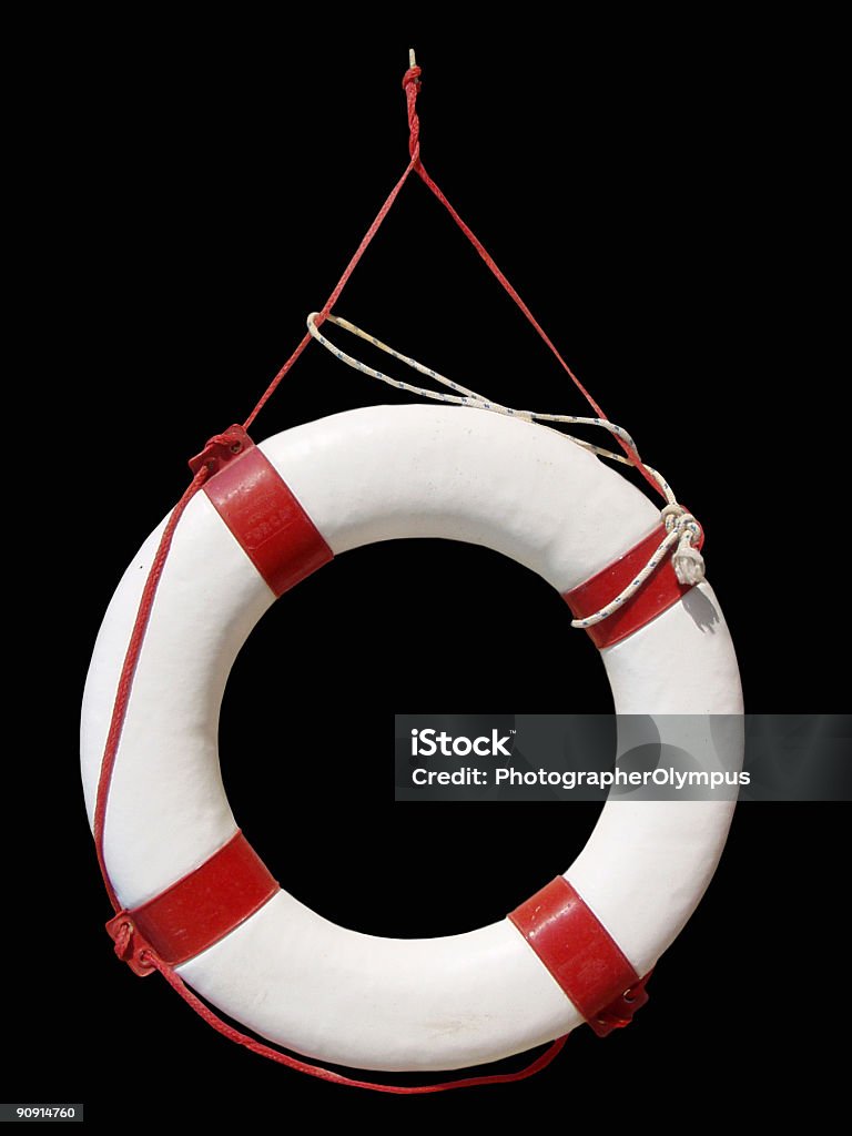Vida buoy sobre negro - Foto de stock de Chaleco salvavidas libre de derechos