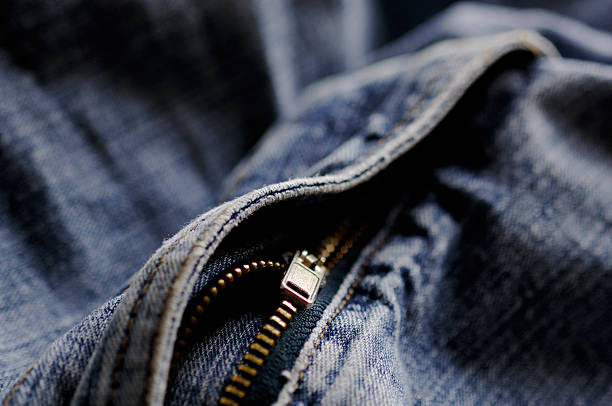 istock Jeans fly zipper half undone 90915322