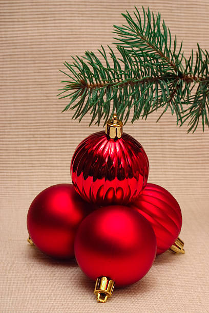 istock Balls and spruce branch 90915354
