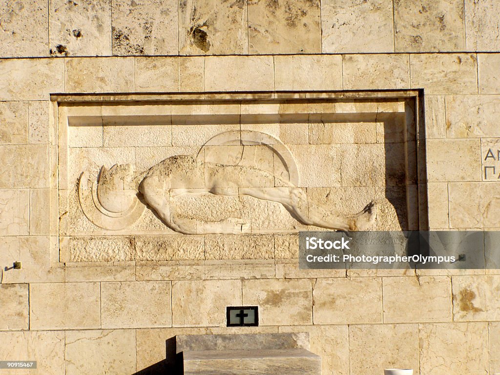 Unknown soldier-Denkmal in Griechenland - Lizenzfrei Alt Stock-Foto