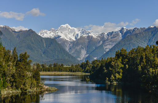 Lake Matheson view point in New Zealand southland