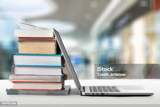 Education Stock Photo - Download Image Now - Book, Education, Computer