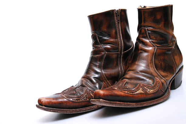 Brown Cowboy boots stock photo