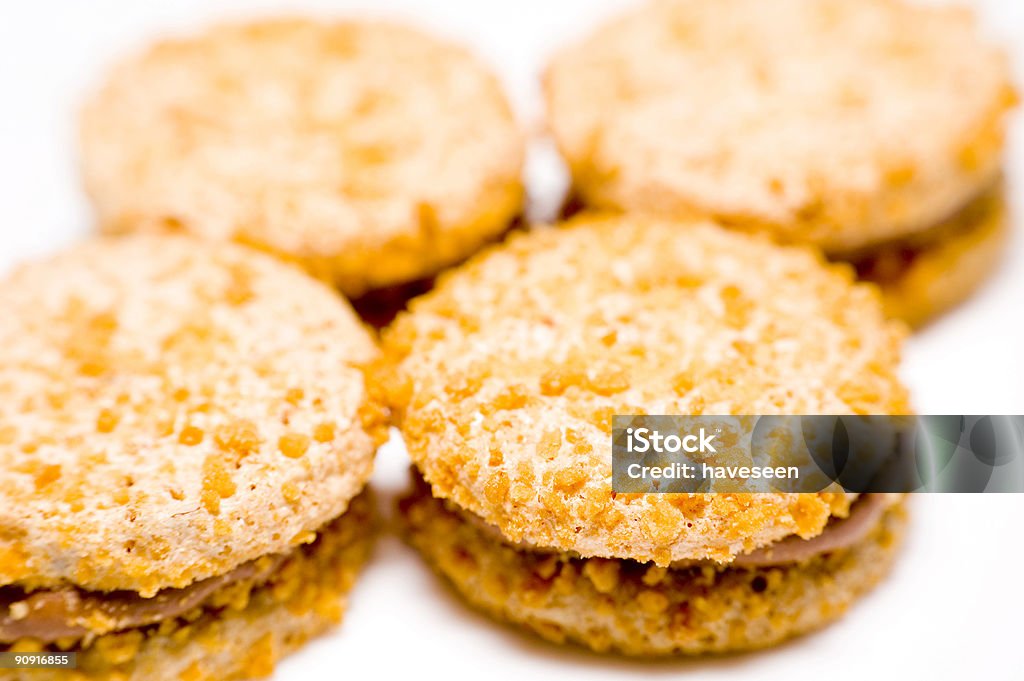 Biscoitos isolado em fundo branco - Royalty-free Alimentação Não-saudável Foto de stock