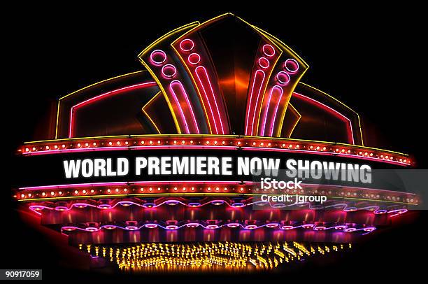 Movie Theatre Marquee Stock Photo - Download Image Now - Theater Marquee, Movie, Sign