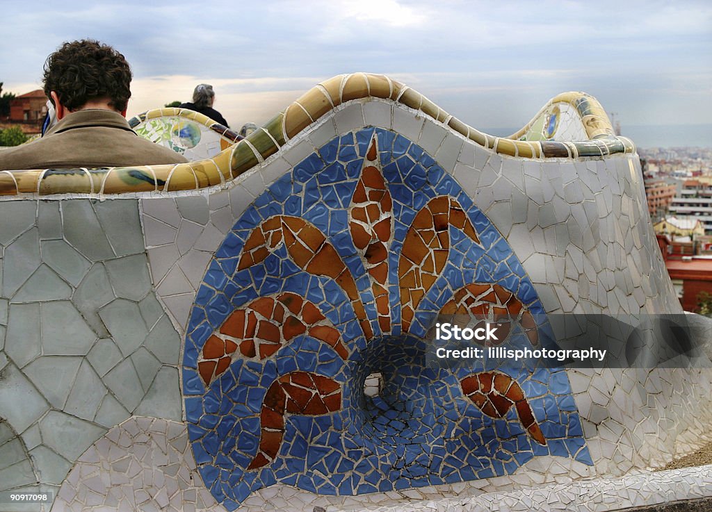 Le parc Güell, Barcelone, Espagne - Photo de Abstrait libre de droits