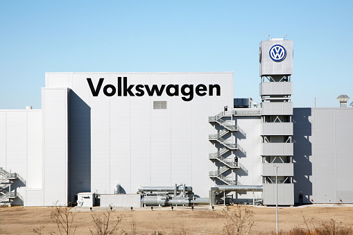 Chattanooga, Tennessee-January 22, 2018:  Volkswagen's sprawling assembly plant in southeastern Tennessee produces the Passat and the new Atlas.